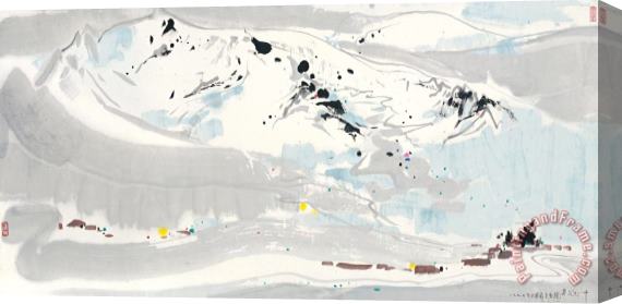 Wu Guanzhong Spring Snow Stretched Canvas Painting / Canvas Art
