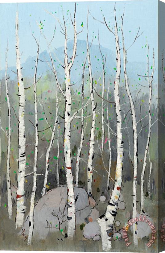Wu Guanzhong Spring to The North Stretched Canvas Painting / Canvas Art