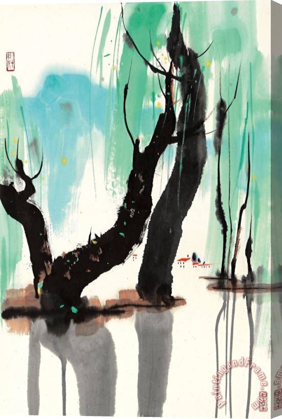 Wu Guanzhong The Hua Stream Stretched Canvas Print / Canvas Art