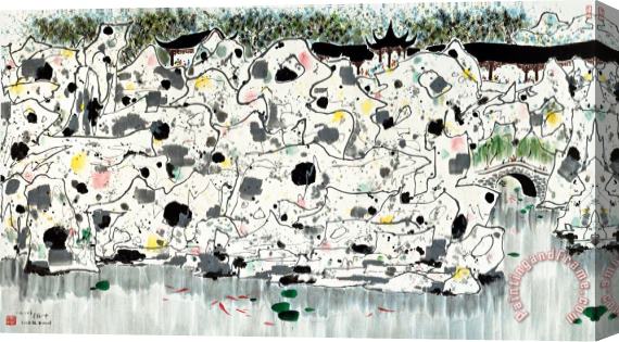 Wu Guanzhong The Lion Groov Garden, 1987 Stretched Canvas Print / Canvas Art
