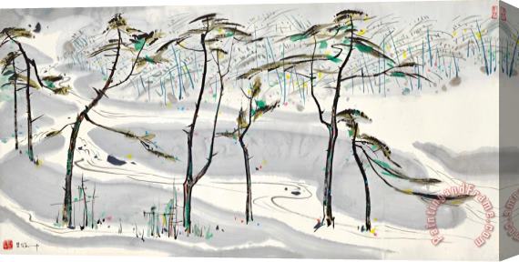 Wu Guanzhong The Running Stream of Mount Yulong 玉龍山下奔流 Stretched Canvas Painting / Canvas Art
