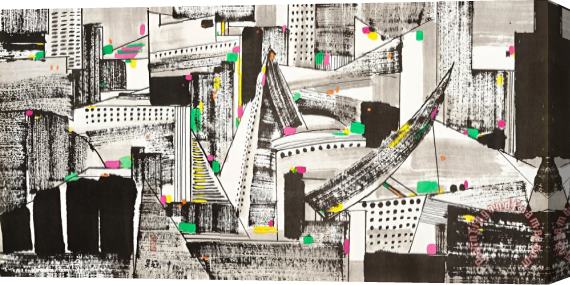 Wu Guanzhong The Urban Net 網（都市）, 2000 Stretched Canvas Print / Canvas Art