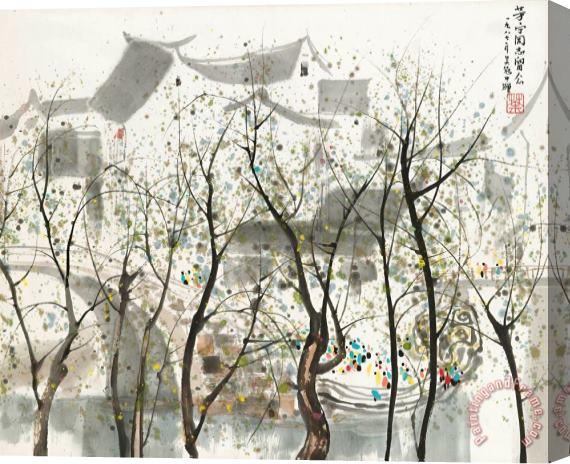 Wu Guanzhong Water Town Stretched Canvas Print / Canvas Art