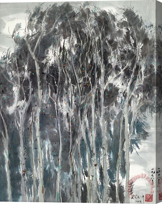 Wu Guanzhong Yunnan Forest Stretched Canvas Painting / Canvas Art