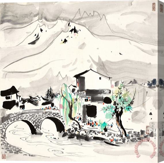Wu Guanzhong 憶玉龍山 Memories of Mount Yulong, 1987 Stretched Canvas Painting / Canvas Art