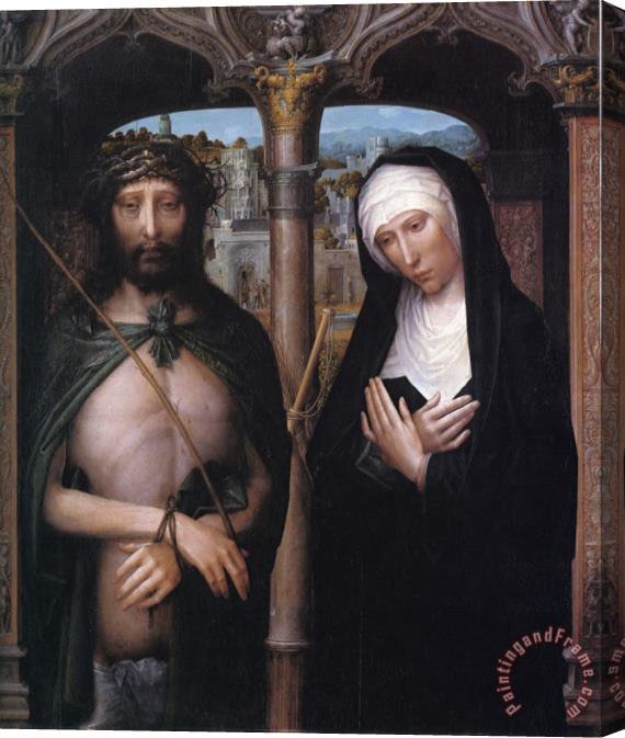 Ysenbrandt Christ Crowned with Thorns And The Mourning Virgin Stretched Canvas Painting / Canvas Art
