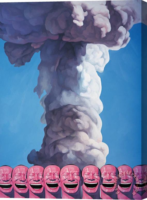 Yue Minjun Mushroom Cloud, 2002 Stretched Canvas Painting / Canvas Art