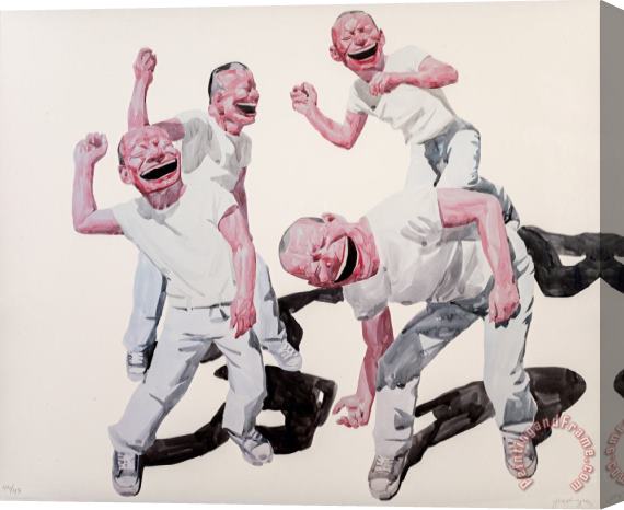 Yue Minjun Smile Ism No. 2 (one Smile Elevates Us All), 2006 Stretched Canvas Painting / Canvas Art