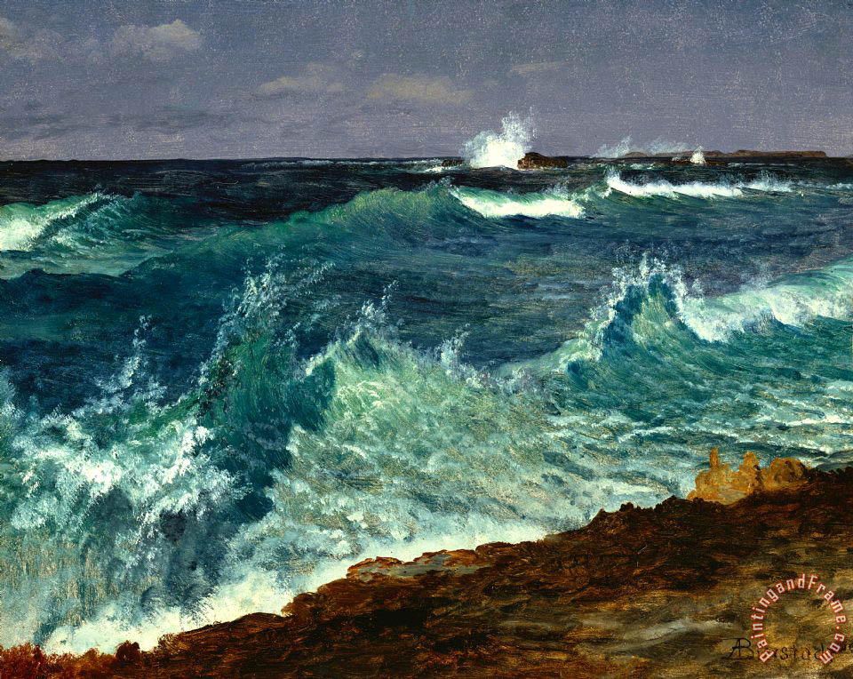 Albert Bierstadt Seascape painting - Seascape print for sale