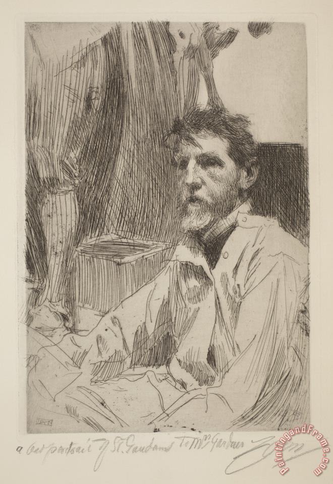 Anders Zorn Augustus Saint Gaudens I painting - Augustus Saint Gaudens ...