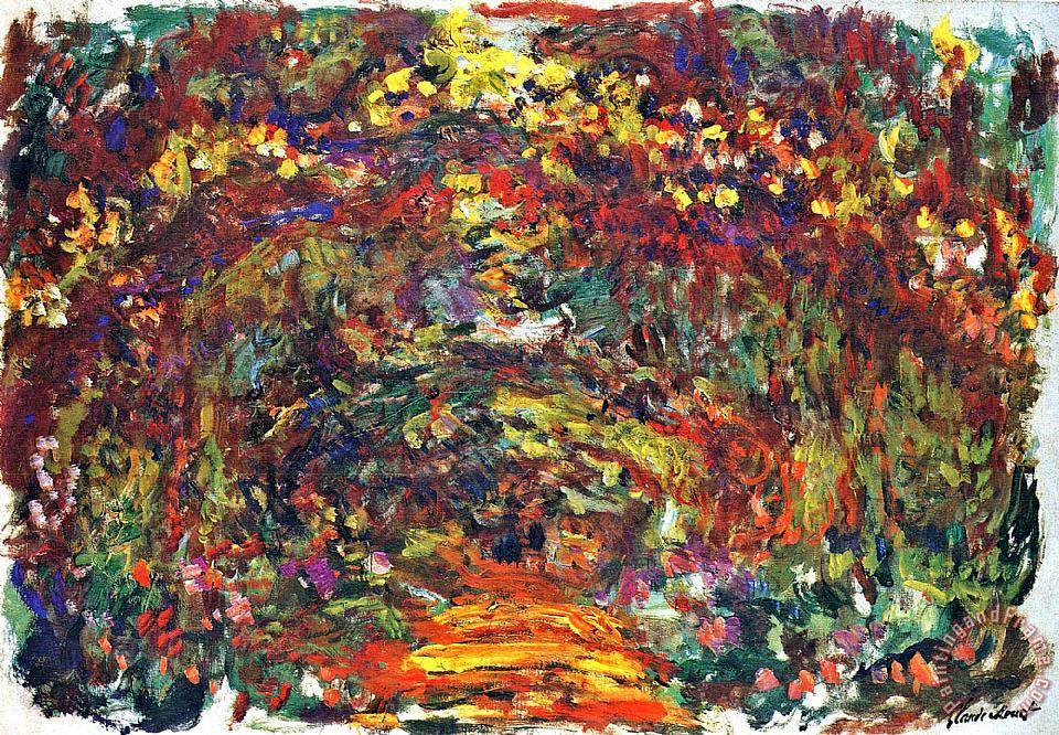 Claude Monet Path Under The Rose Trellises Giverny painting - Path