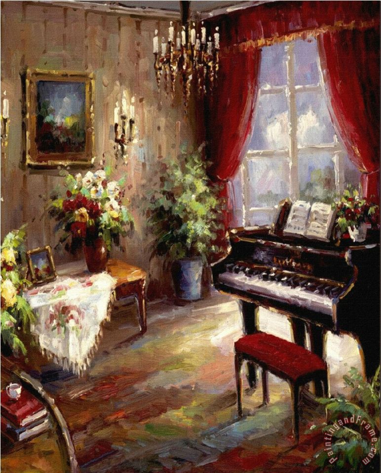 Foxwell Music Parlor painting - Music Parlor print for sale