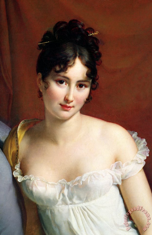 Francois Pascal Simon Baron Gerard Portrait Of Madame Recamier painting