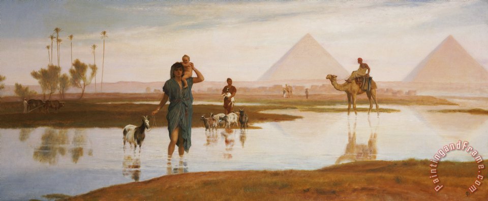 Frederick Goodall Overflow of the Nile painting - Overflow of the Nile