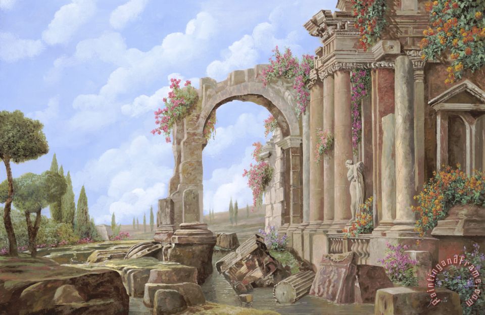Collection 7 Roman ruins painting - Roman ruins print for sale