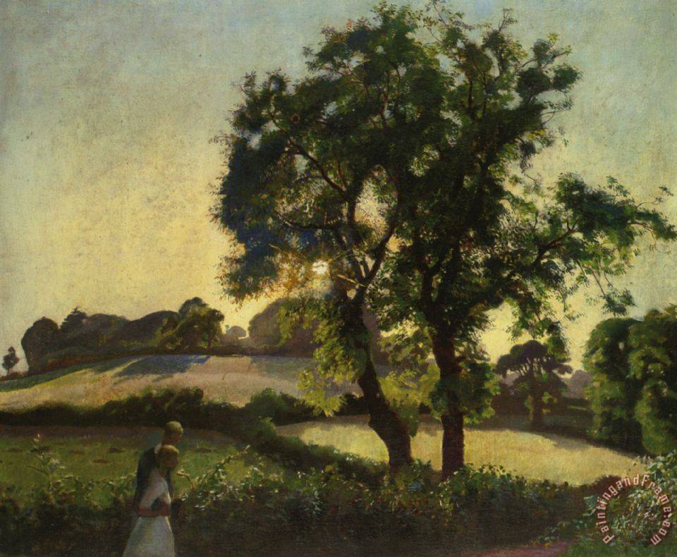 Harold Harvey Summer Evening painting - Summer Evening print for sale