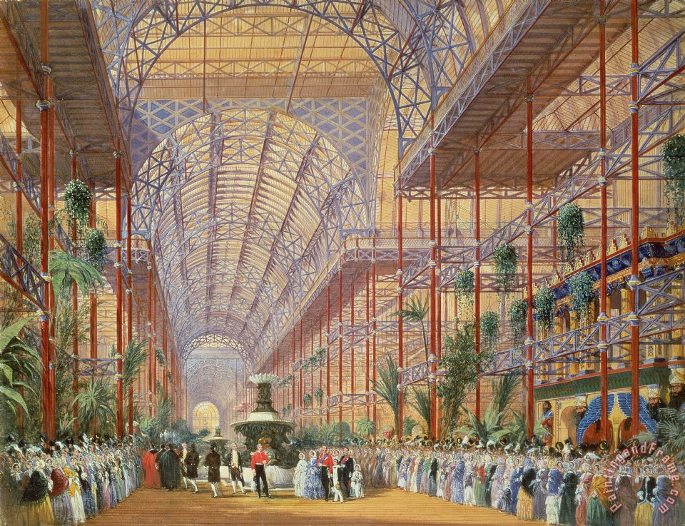 Joseph Nash Queen Victoria Opening the 1862 Exhibition after Crystal ...