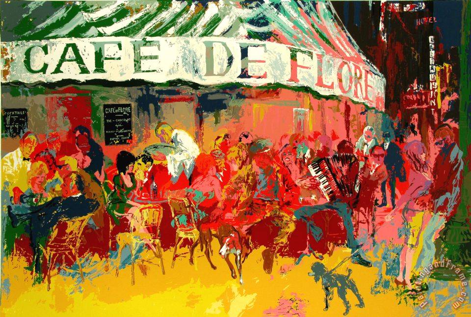 Leroy Neiman Cafe De Flore II painting - Cafe De Flore II ...