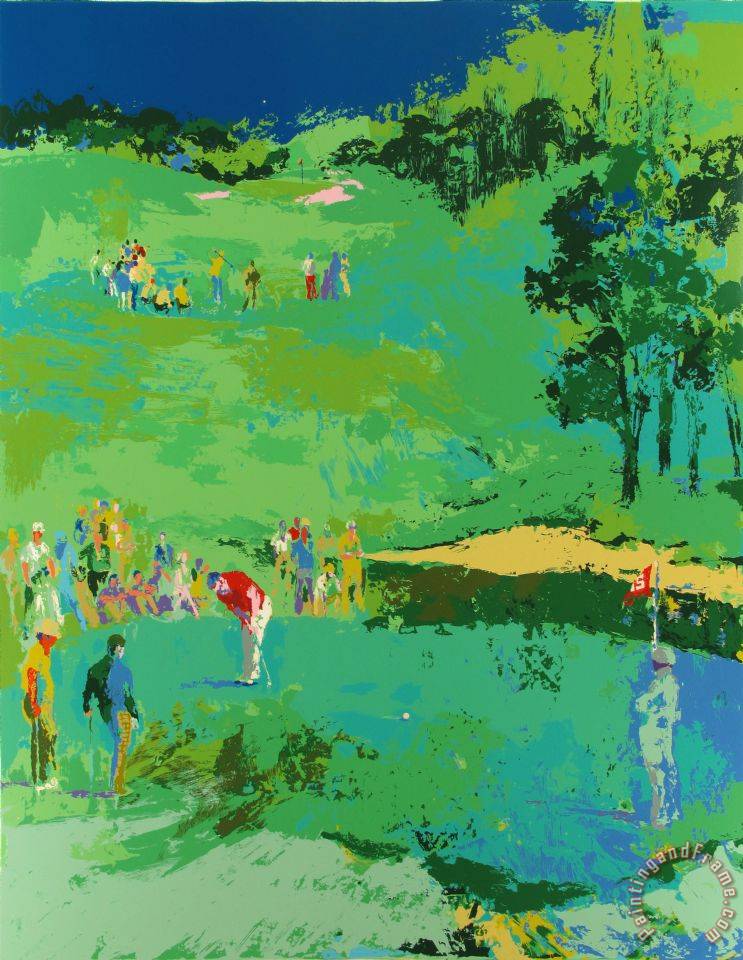 Leroy Neiman Golf Landscape painting Golf Landscape print for sale