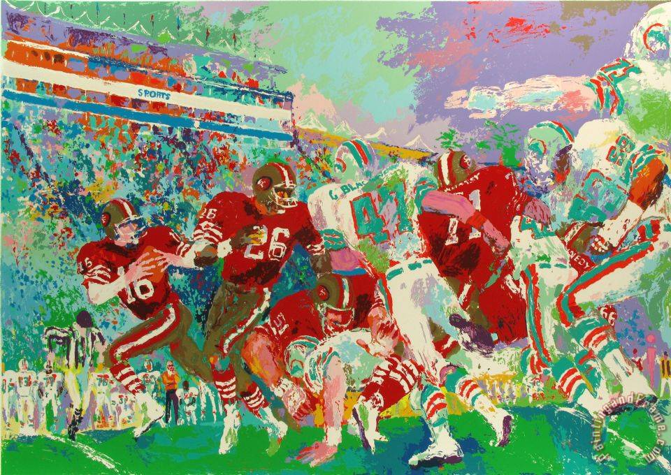 Leroy Neiman Post Season Football Classic painting - Post Season ...