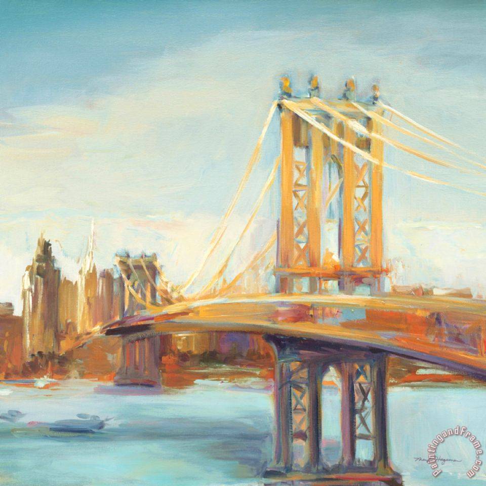 Marilyn Hageman Sunny Manhattan Bridge painting - Sunny Manhattan ...