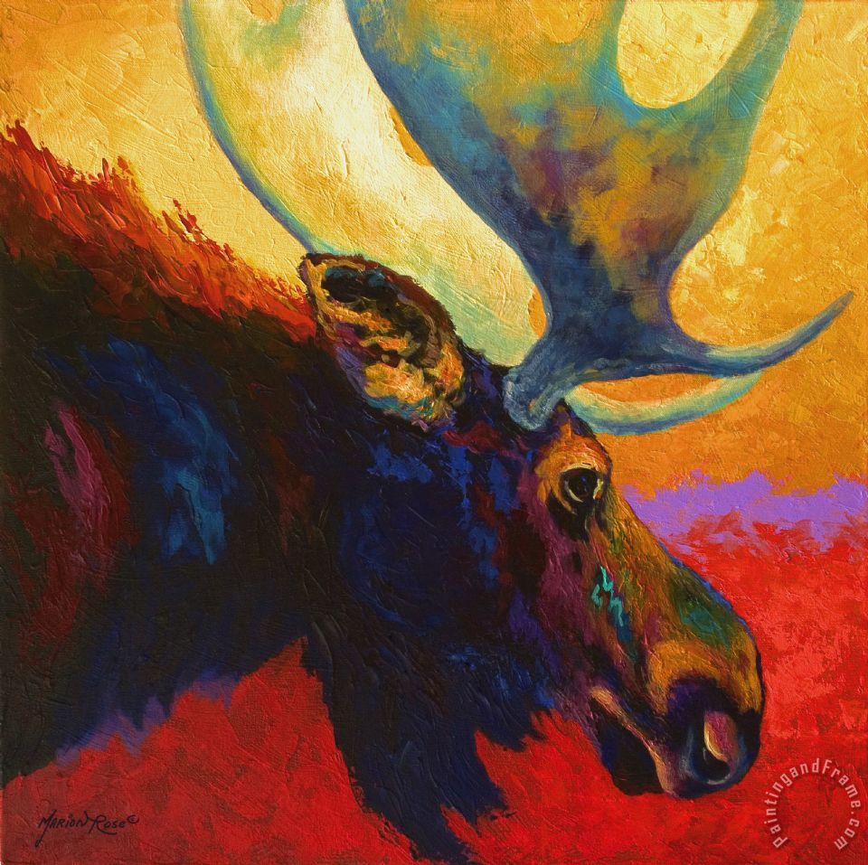 Marion Rose Alaskan Spirit - Moose painting - Alaskan Spirit - Moose