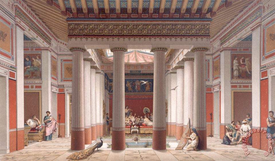 ancient greece reclining dining room