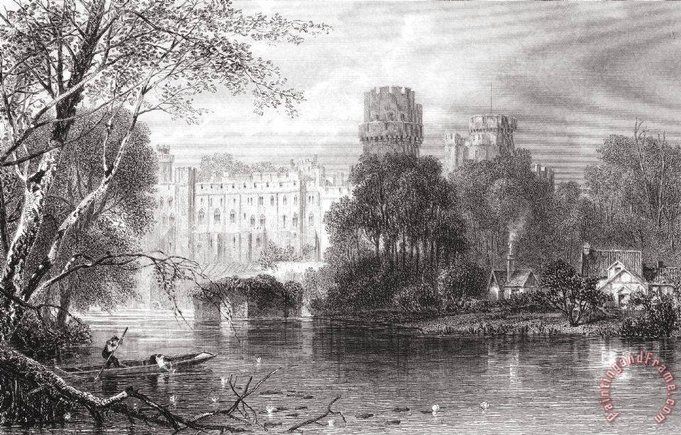 Others England: Warwick Castle painting - England: Warwick Castle print