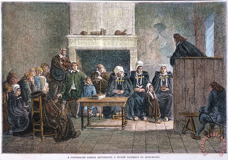 Others Huguenot Assembly, 1685 painting Huguenot Assembly, 1685 print