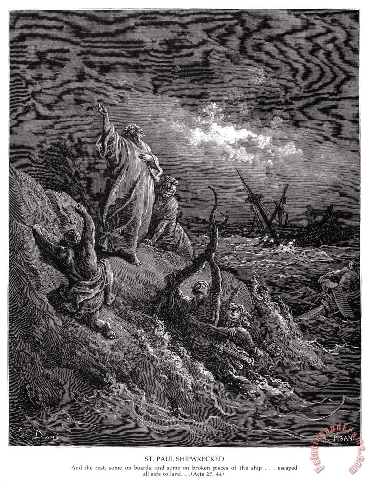 Others St. Paul: Shipwreck painting - St. Paul: Shipwreck print for sale