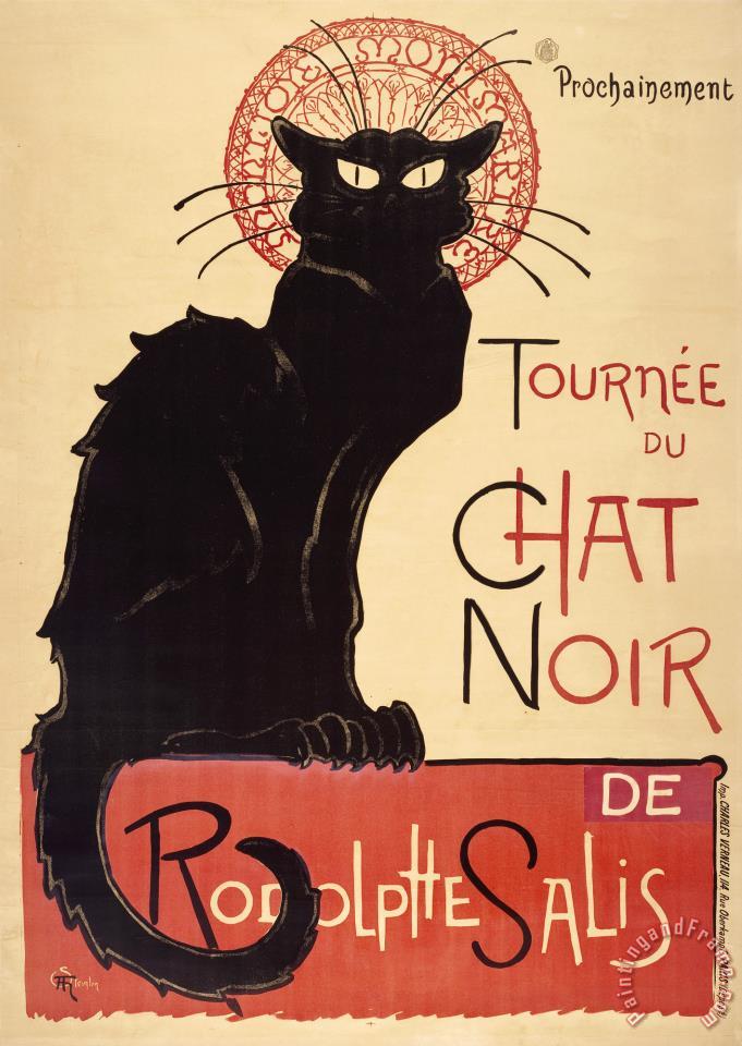 Theophile Alexandre Steinlen Tournee Du Chat Noir De Rodolphe Salis Painting Tournee Du Chat Noir De Rodolphe Salis Print For Sale