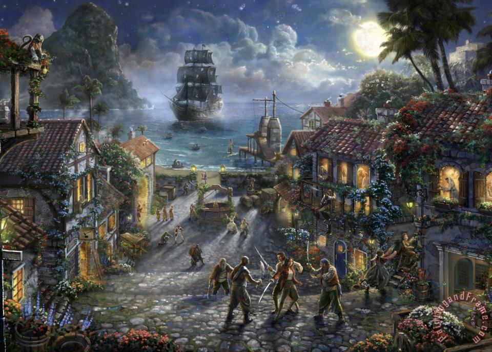 Thomas Kinkade 2018 Halloween painting - 2018 Halloween print for sale