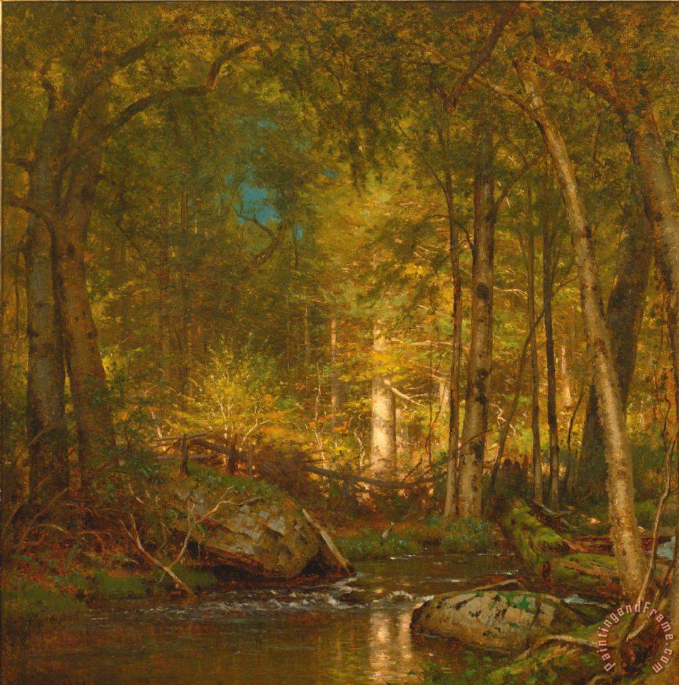 Thomas Worthington Whittredge Sunlight in The Forest painting