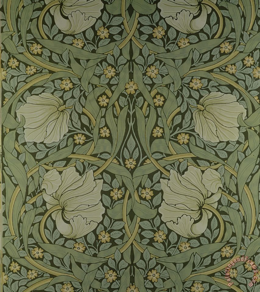 William Morris Pimpernel Wallpaper Design painting