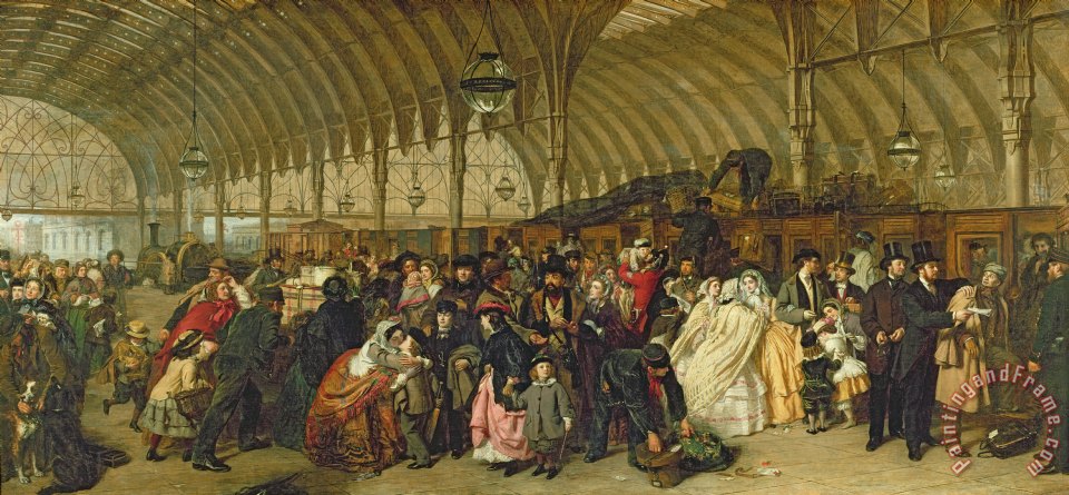 William Powell Frith The Railway Station painting - The Railway Station ...